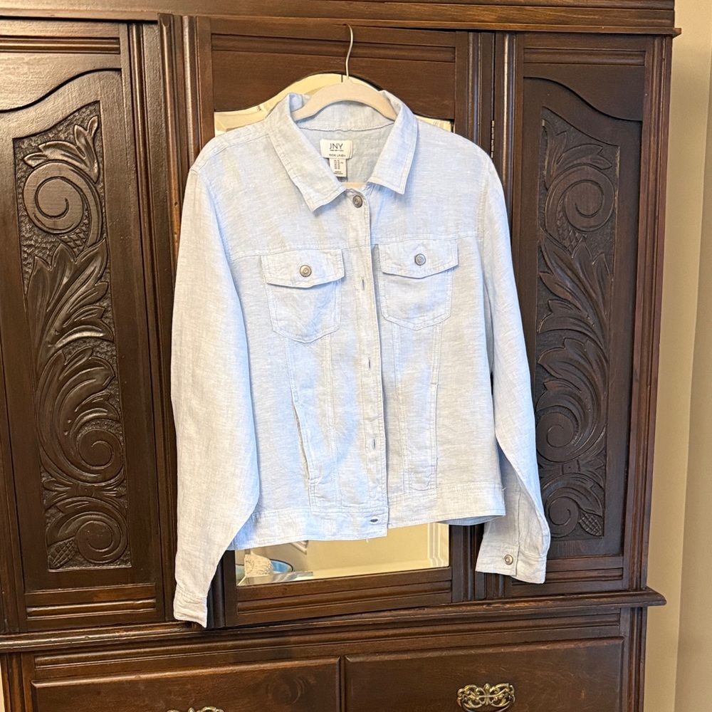 Light Blue Linen Jacket NWT